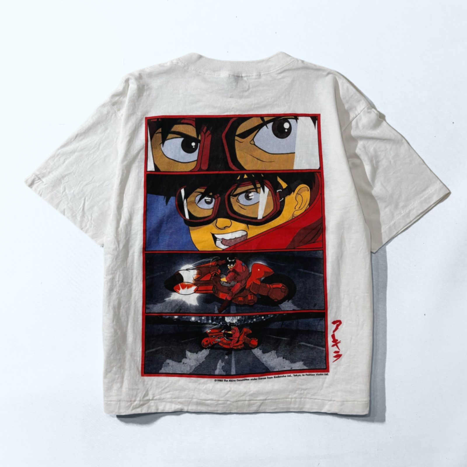 FASHION VICTIMボディ オリジナル ヴィンテージ 1988 AKIRA アキラ 金田 バイク Tシャツ L ホワイト vintage -  メルカリ