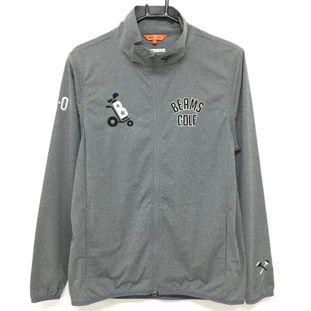 BEAMS GOLF ビームス ゴルフ 2way ジャケット メンズ M 超美品】ビームスゴルフ 2WAYジャケットブルゾン 杢グレー 胸元