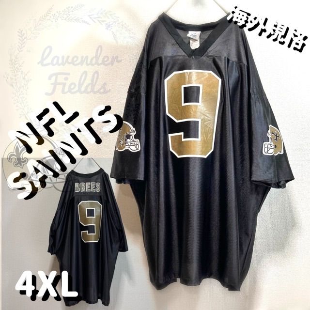 NFLセインツSAINTSゲームシャツTシャツ両面プリントロゴ刺繍