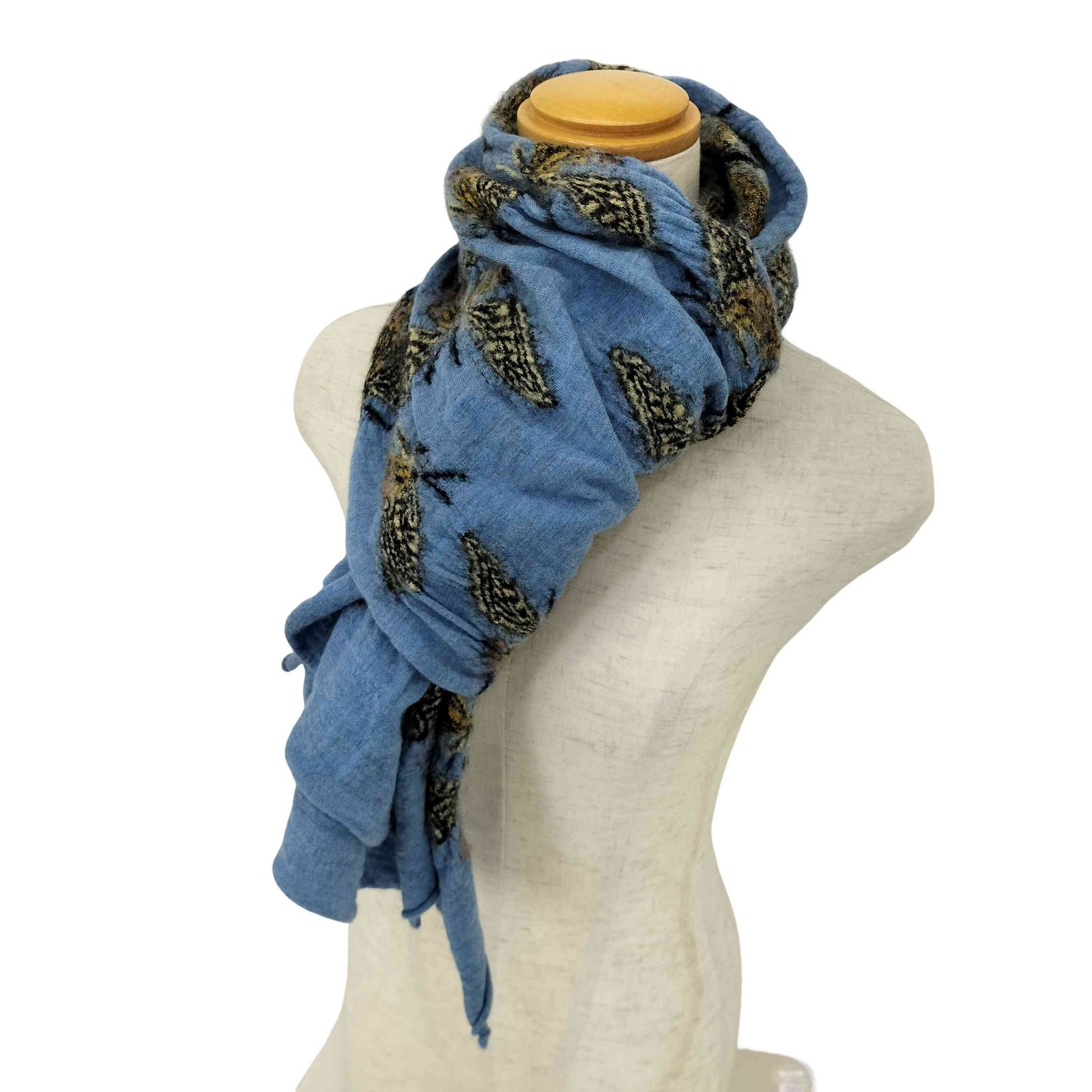 大判✨Johnstons of Elginカシミヤ混チェックストール別注グレー