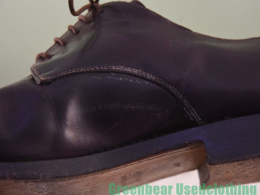 Y455 ビンテージ LENDVAY-SCHWARCZ ビジネスシューズ ストレートチップ 茶 メンズ 44.5 27cm NICORILABO_COM