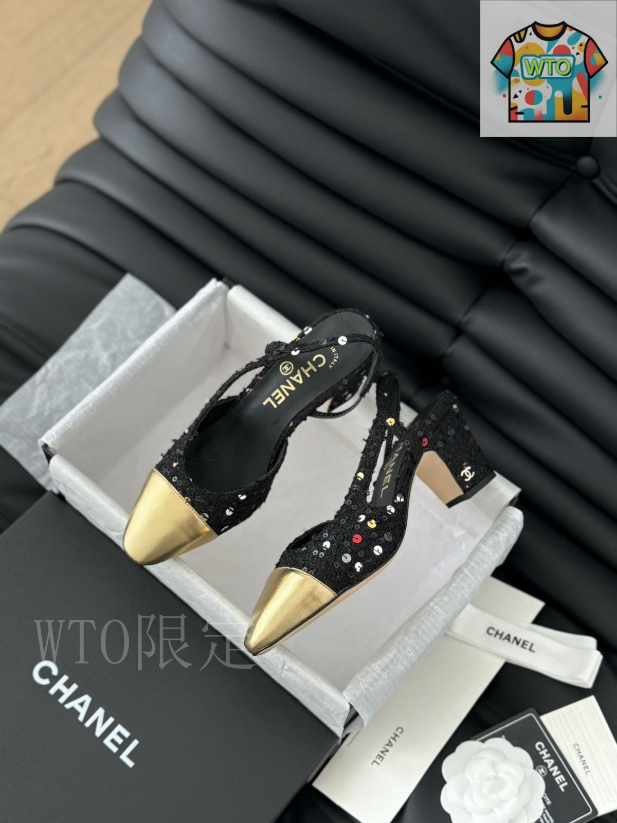 エレガントなパールの輝き♪【CHANEL】 スリングバックサンダル シャネル スリングバック バックレス サンダル08 - メルカリ