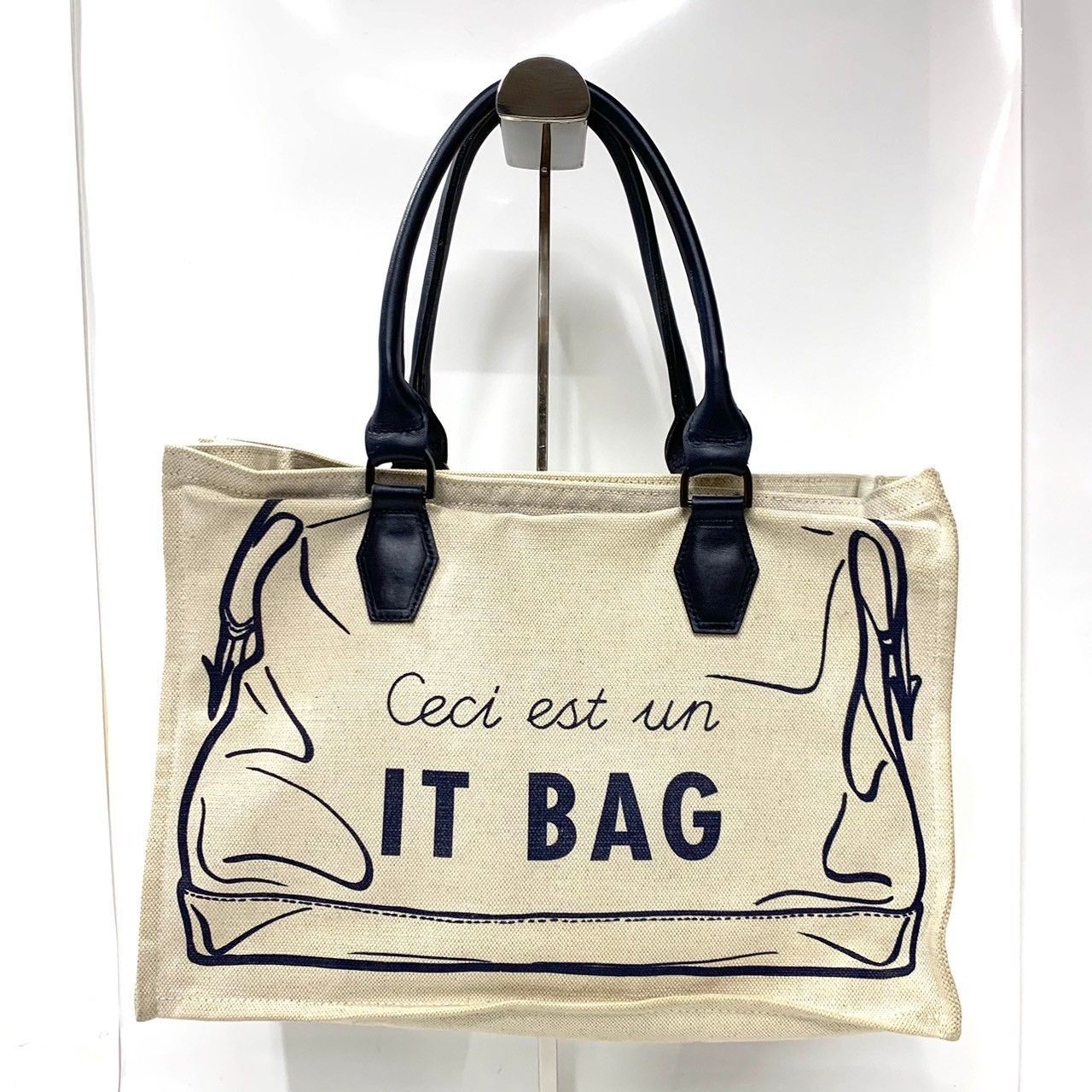 豪華 ☆-26 LONGCHAMP BAG IT キャンバス トートバッグ ロンシャン バッグ