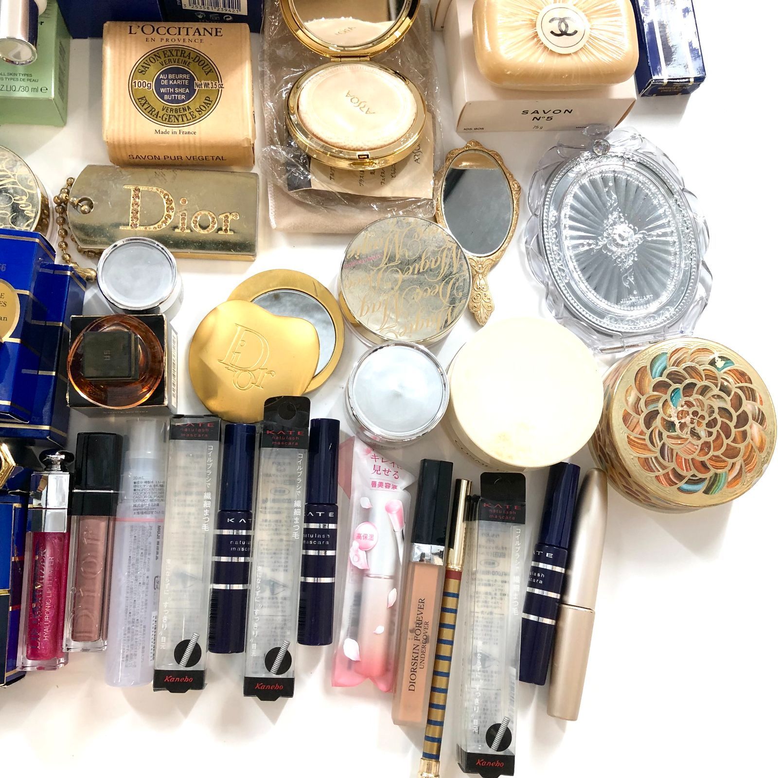 大量 デパコス プチプラ 化粧品 まとめ シャネル イヴサンローラン ディオール ディオール シャネル YSL ランコム 等 コスメ 大量まとめ 90点