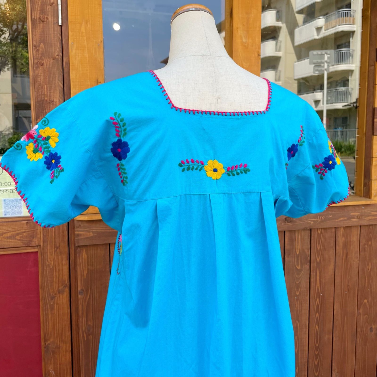 Vintage / メキシコ刺繍 ワンピース 70's メキシコ 刺繍 ワンピース メキシカンワンピース