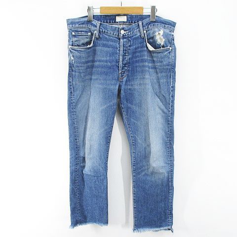 マザー mother デニムパンツ ジーンズ ボタンフライ 34 青系 ブルー 