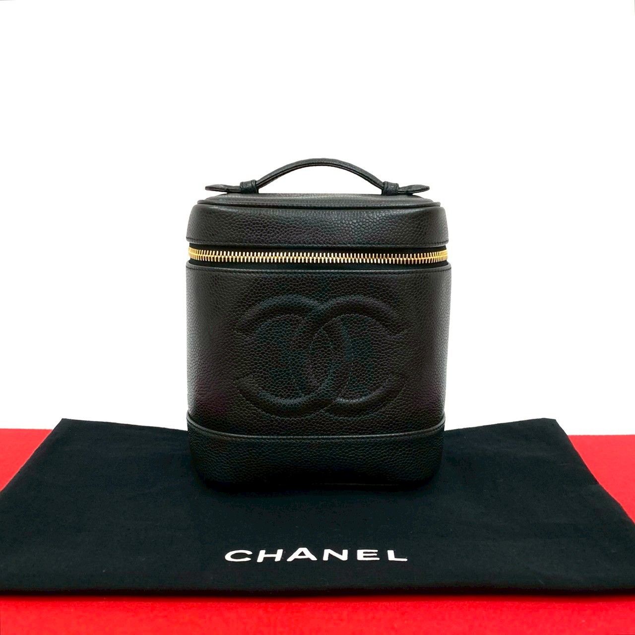 シャネル CHANEL バニティ キャビアスキン シール ギャラあり 3