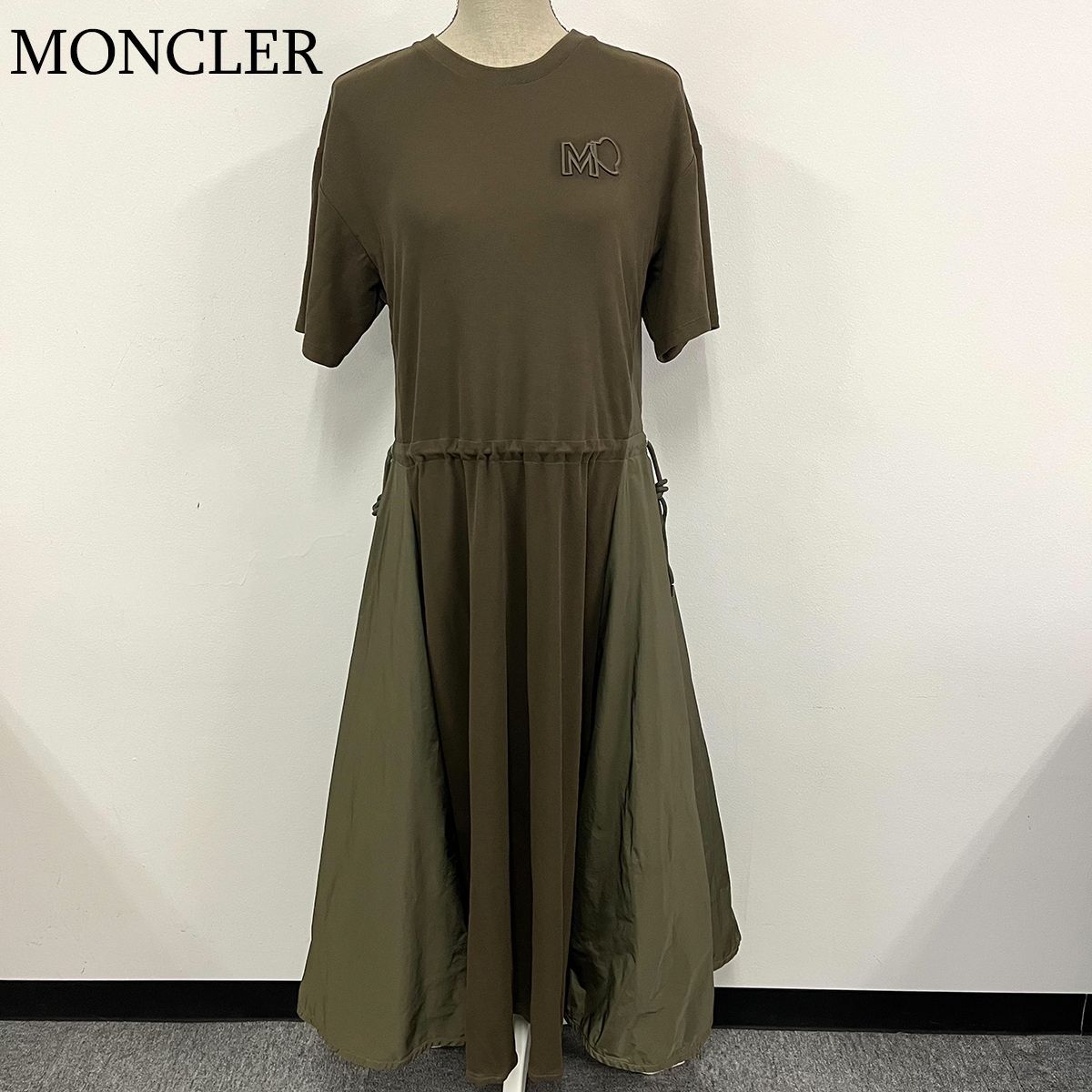 モンクレール MONCLER ABITO DRESS コットン×ポリエステル 切り替え ワンピース カーキ - メルカリ