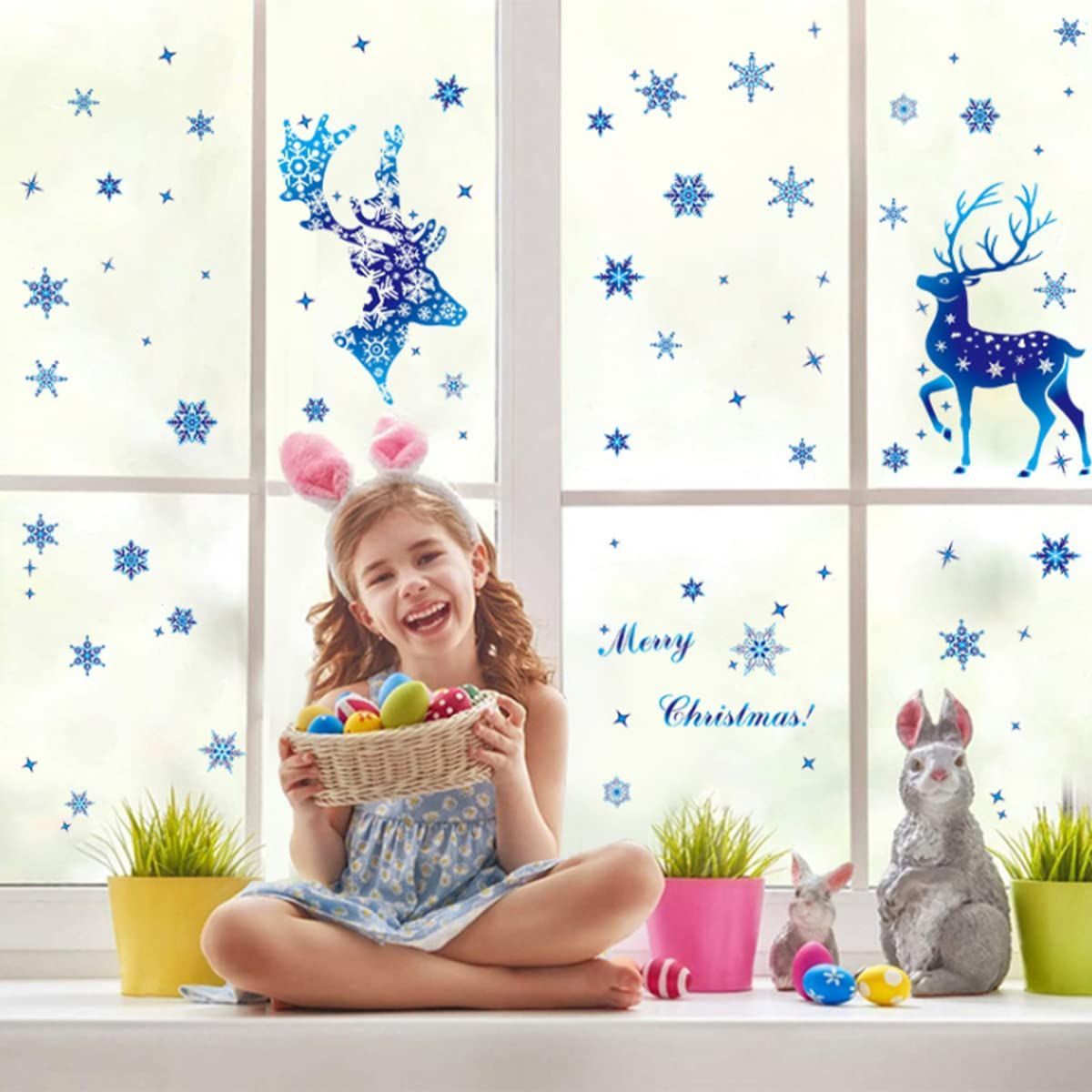 特価セール】クリスマスの静電気ステッカー ステッカー クリスマス