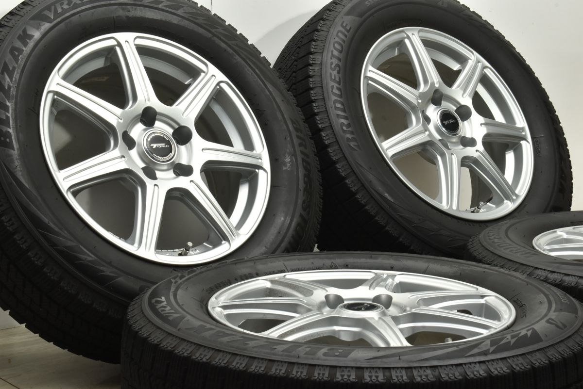 トップラン 16in 6.5J 38 PCD114.3 ブリヂストン ブリザック VRX2 215 65R16 アルファード ヴェルファイア エルグランド 可