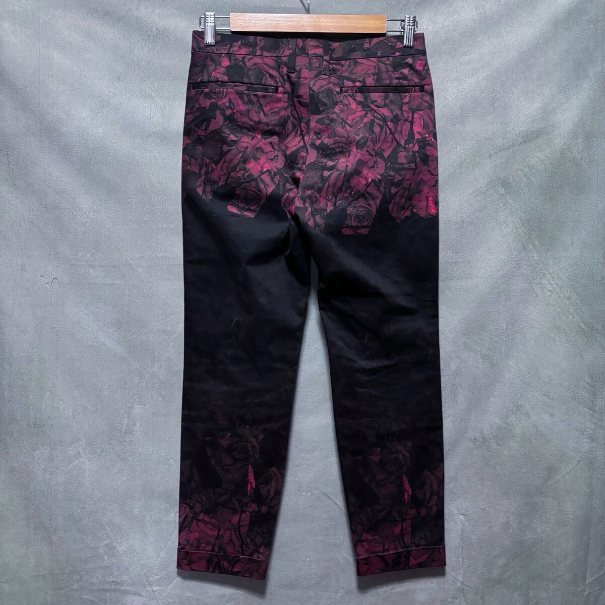 2013SS Paul Smith ローズ柄スラックス Paul Smith ポールスミス コットン ストレッチ 薔薇柄 ローズ