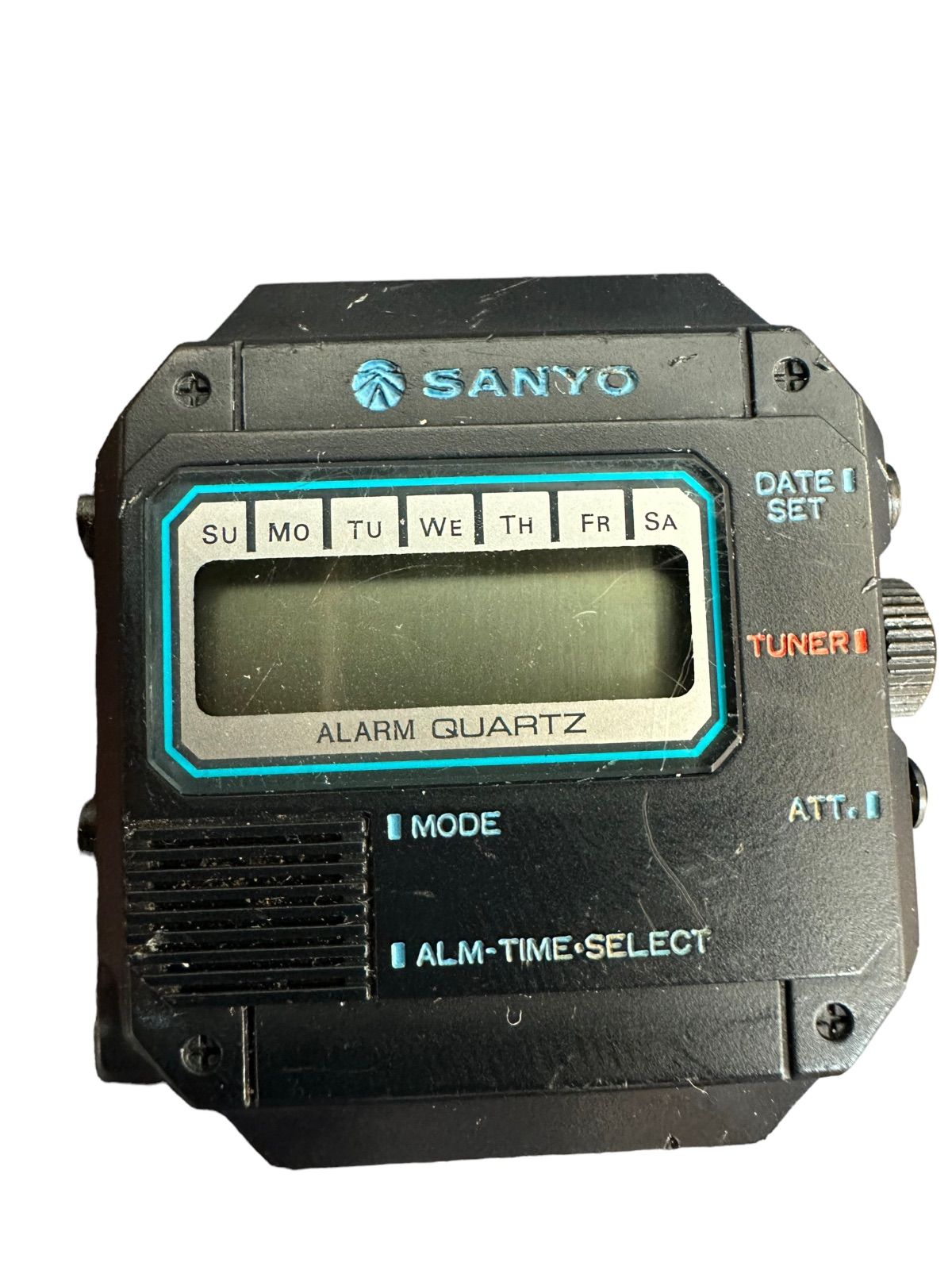 SANYO サンヨー ラ ウォッチ イヤホン付 Ra Watch RADIO R100P ラジオ デジタル時計 腕時計 オールド Kd-852M -  メルカリ