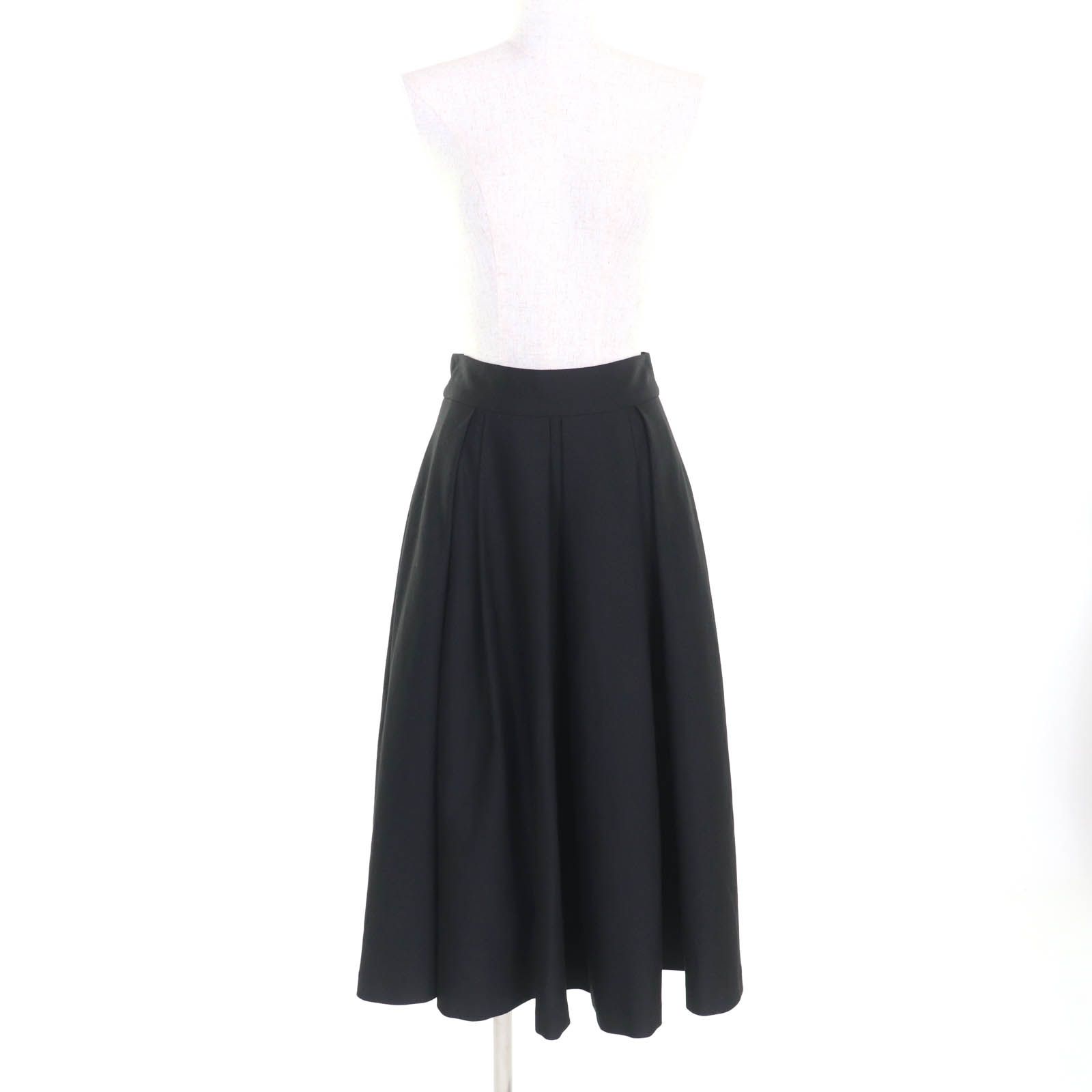 alice olivia アリス アンド オリビア ポリエステル ビスコース ボックスプリーツ 膝丈 バルーンスカート ボトムス ブラック 2 レディース