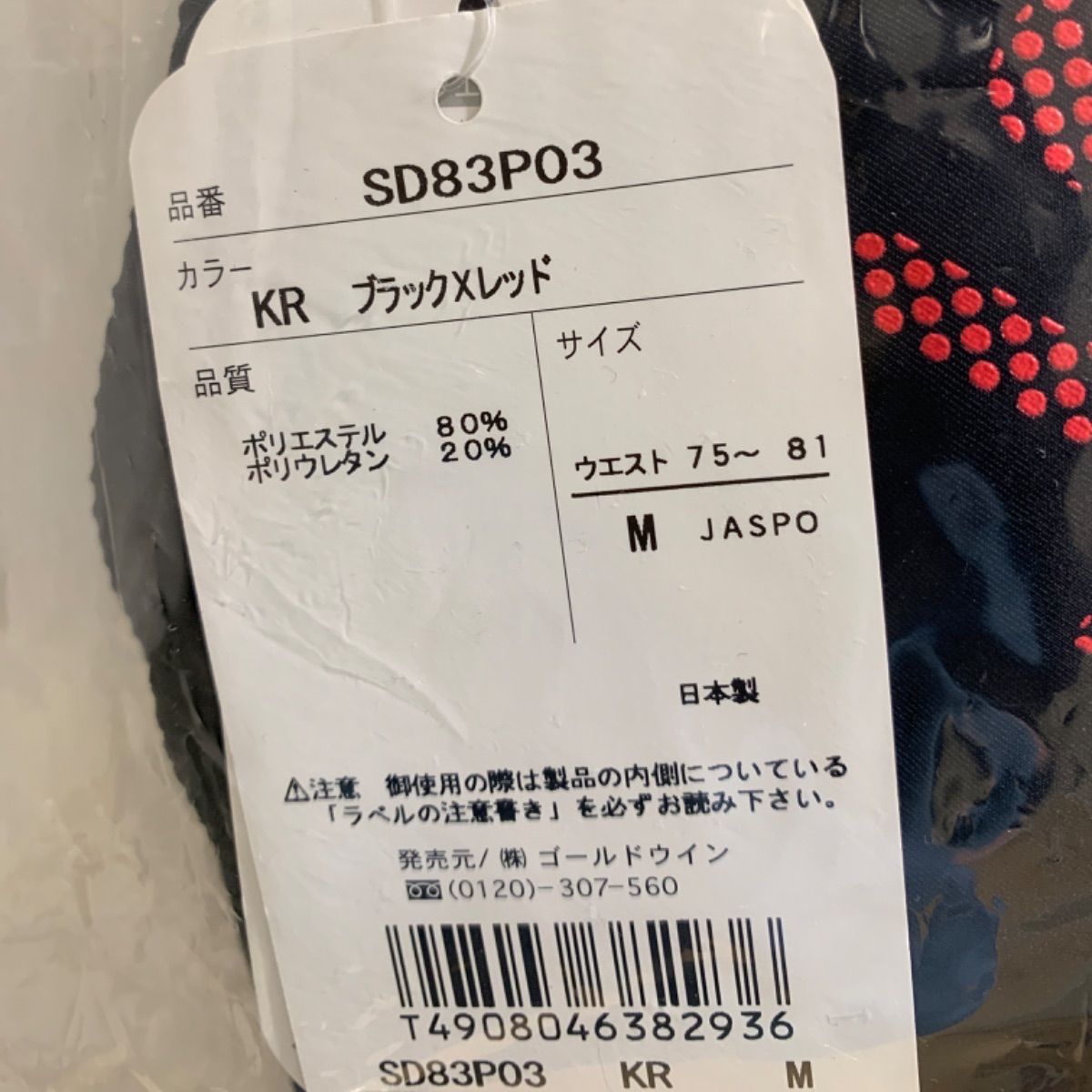 新品・未開封品】スピード(speedo) SD83P03 Vパンツ KR(ブラック 