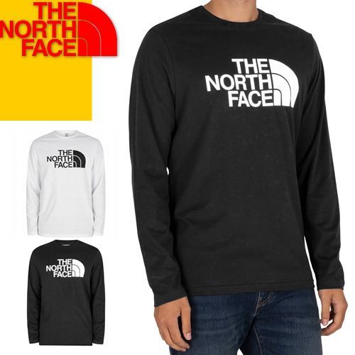 ノースフェイス THE NORTH FACE Tシャツ 長袖 ロンT メンズ ハーフドーム ロゴ クルーネック 丸首 大きいサイズ アウトドア ブランド 白 ホワイト L/S HALF DOME TEE NF0A4M8M