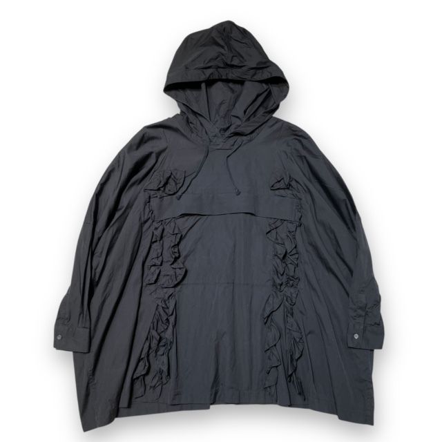 22ss COMME des GARCONS SHIRT frill design over shirt フリルデザインオーバーシャツ ブラック サイズS コムデギャルソンシャツ