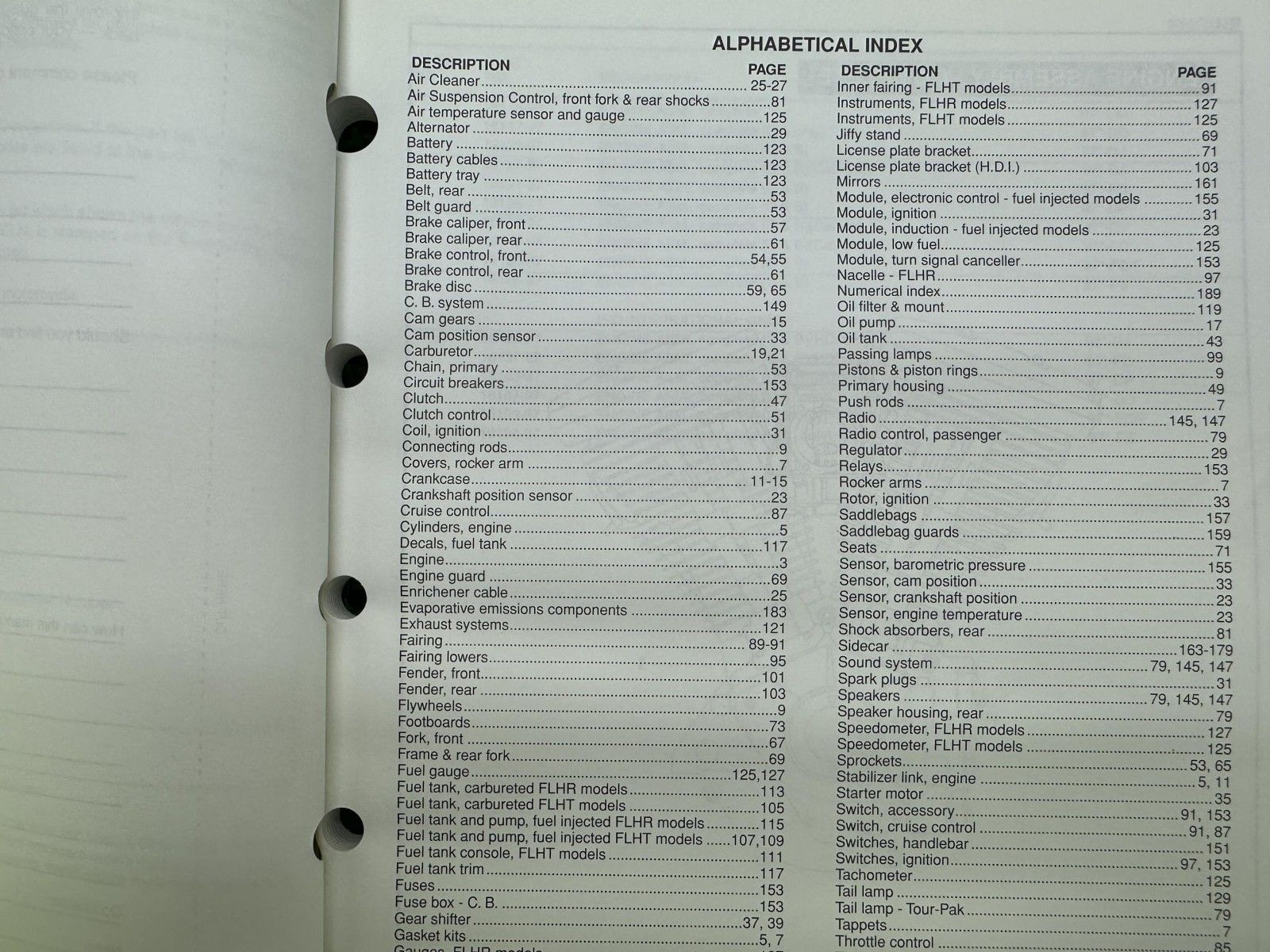 FLT パーツリスト 英語版 ハーレー 正規 バイク 整備書 1997年FLTモデル ツーリング パーツカタログ 車検 パーツカタログ 整備書 Ck