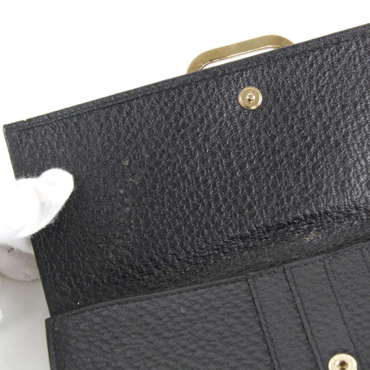 USED』 グッチ 131847・0959 長財布 レザー ブラック - メルカリ
