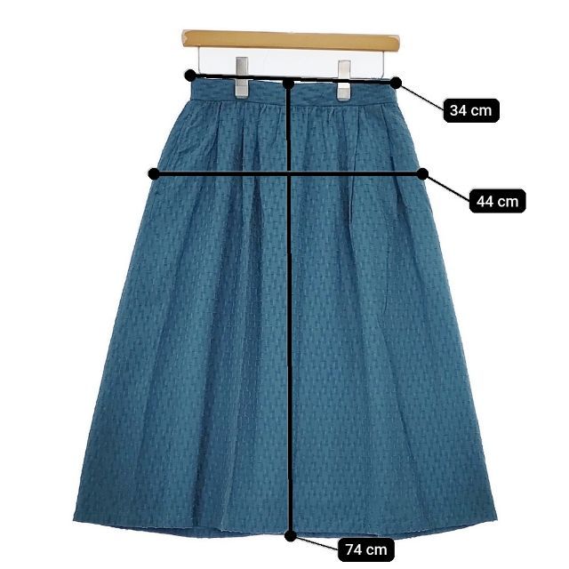 Sally Scott 67-93 レーヨンナイロン スカート ターコイズブルー