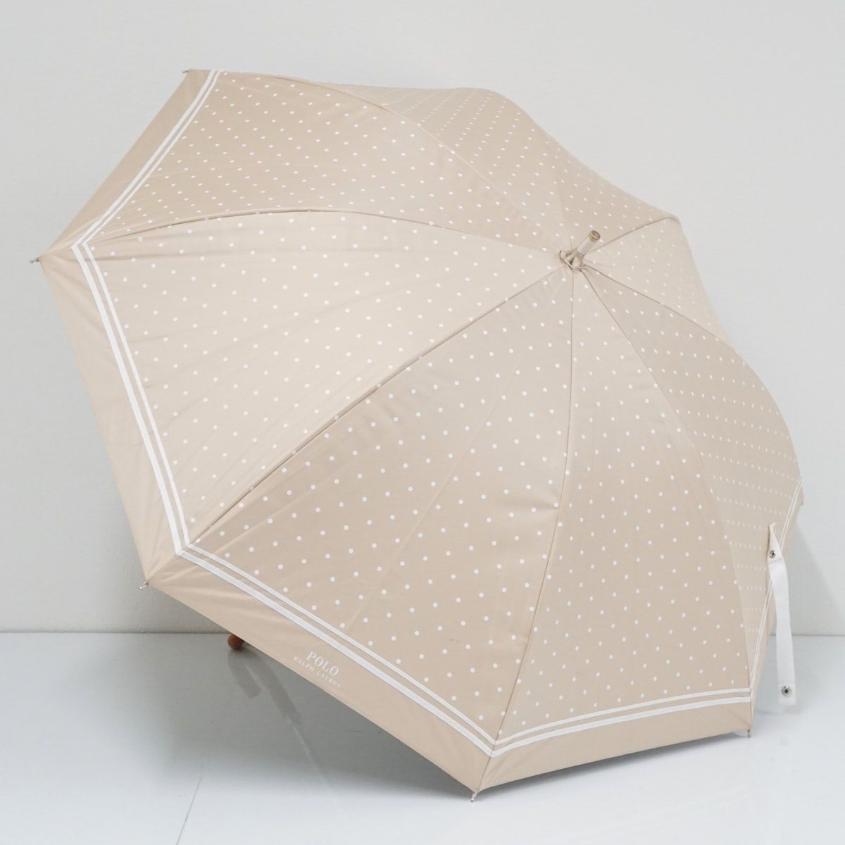 【未使用品】ポロラルフローレン ドット 晴雨兼用 折り畳み傘 ベージュ 50cm 晴雨兼用折りたたみ日傘 ドット(505499294) | ポロラルフ