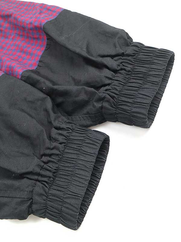 BALENCIAGA 18AW チェック切替ポプリンジップアップジャケット BALENCIAGA 18AW チェック切替ポプリンジップアップジャケット
