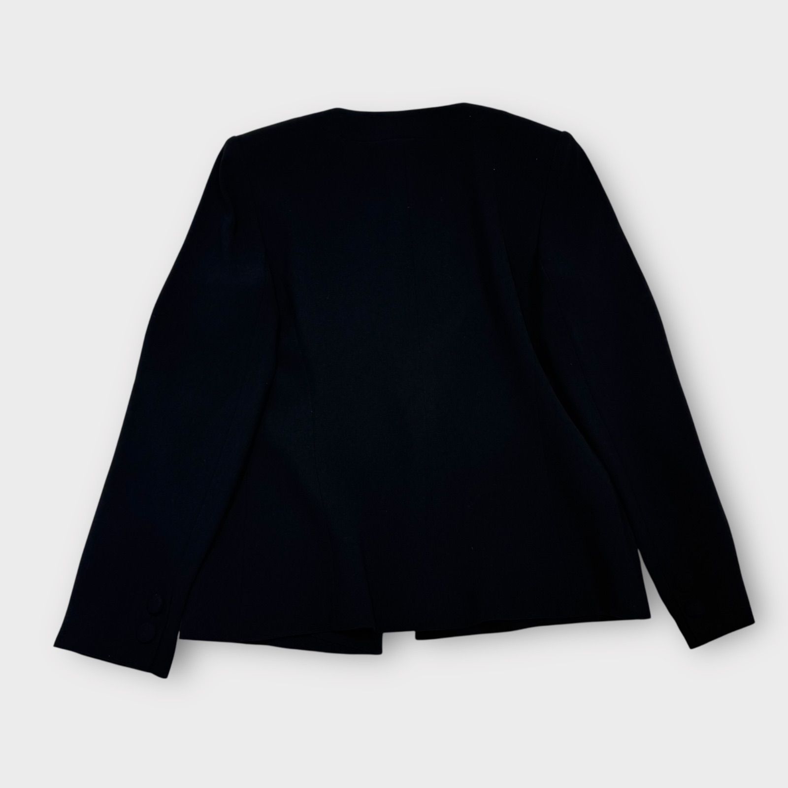 美品✨シルク100% クロエChloe フォーマルセットアップ　ノーカラー　黒 美品！Chloe クロエ ブラックフォーマル 礼服 喪服 セットアップ