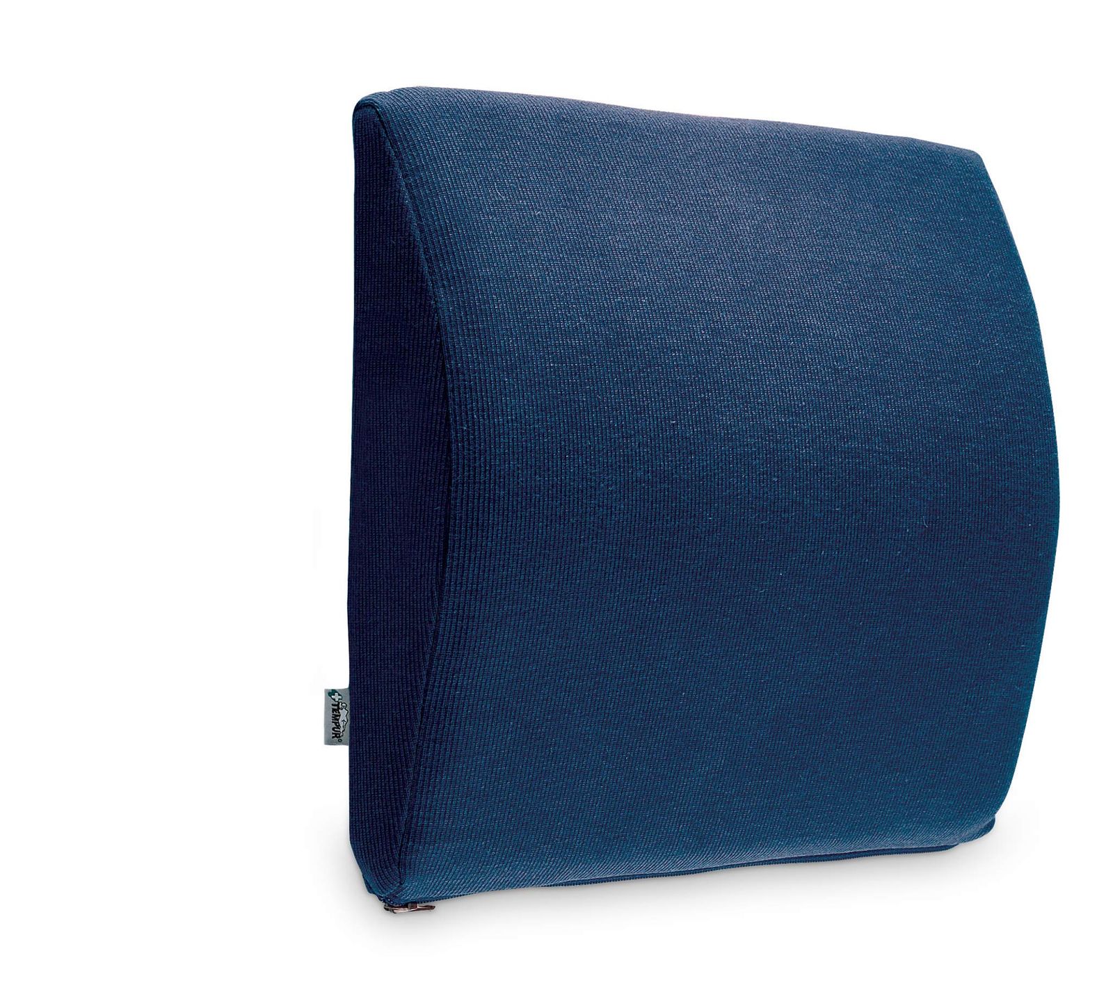 テンピュール Tempur クッション ダークブルー ランバーサポート 約36x36x7cm 背面用クッション 高さ調整板付き 137199