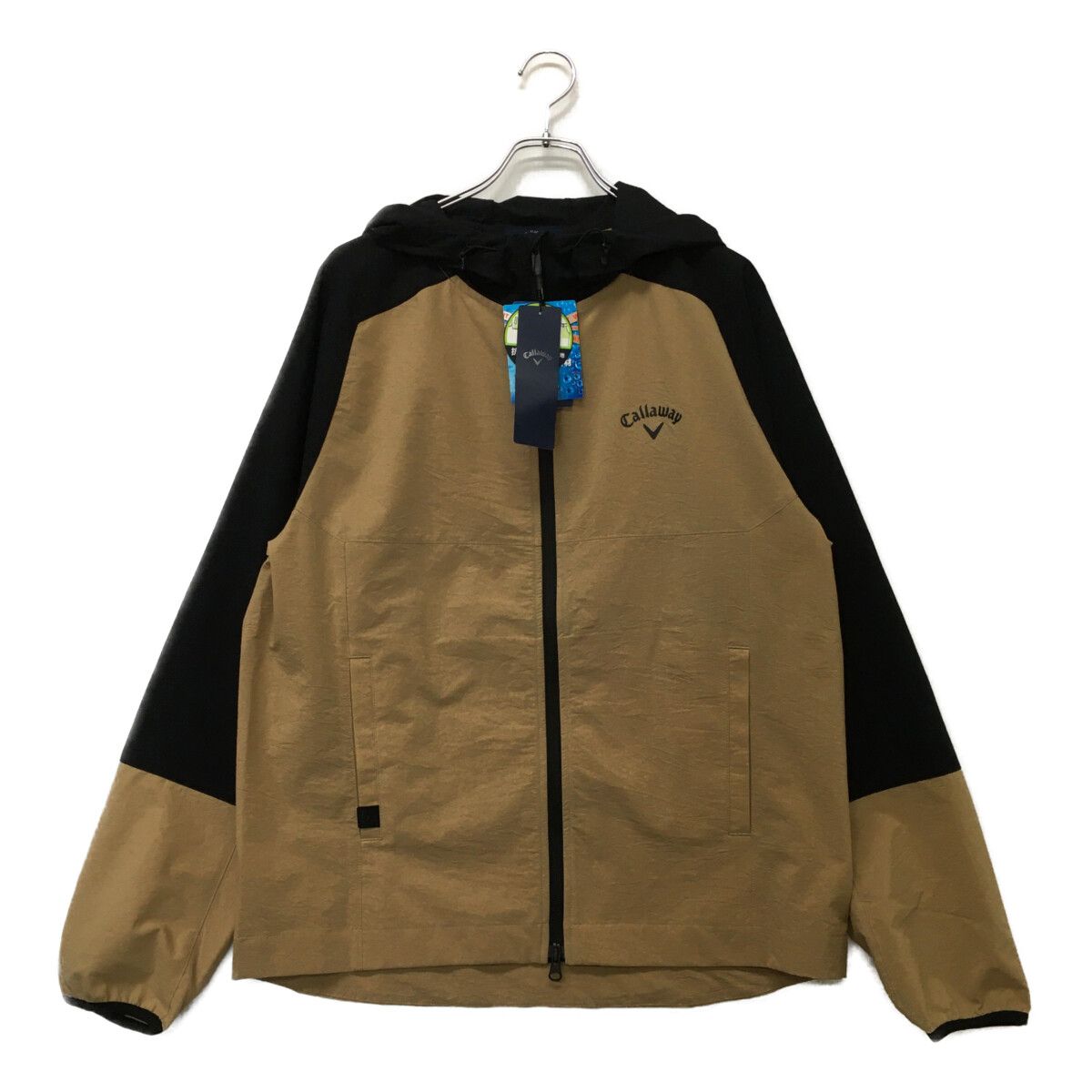未使用品 メンズ キャロウェイ Callaway ブルゾン 3L ベージュ 黒 長袖 パーカー ダブルジップ 薄手