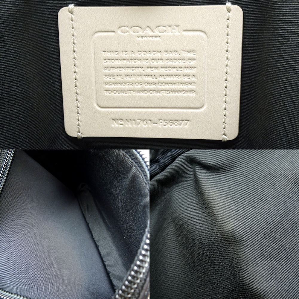 コーチ COACH F56877 ボディバッグ レザーxナイロン オフホワイト 