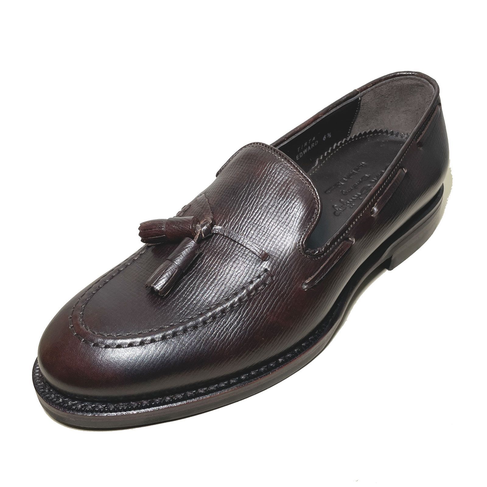 Jalan Sriwijaya ジャランスリウァヤ ジャランスリワヤ 98811 Tirta DARK BROWN RADICA OALMELLANO CALF アンティーク 型押しレザー ダイナイトソール タッセルローファー ダークブラウン