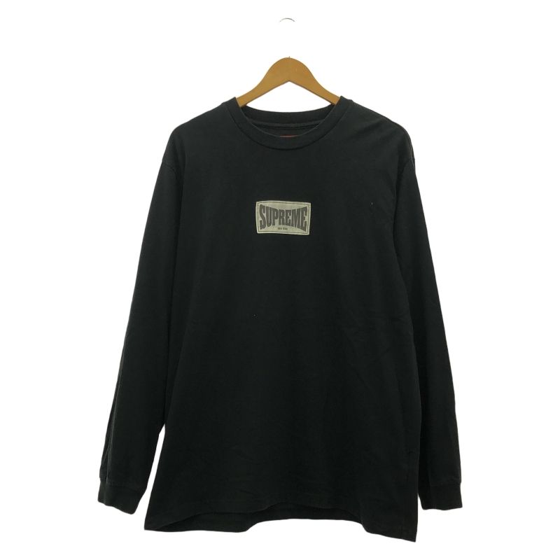 Supreme 20AW Woven Label L|S Top L ブラック シュプリーム 66