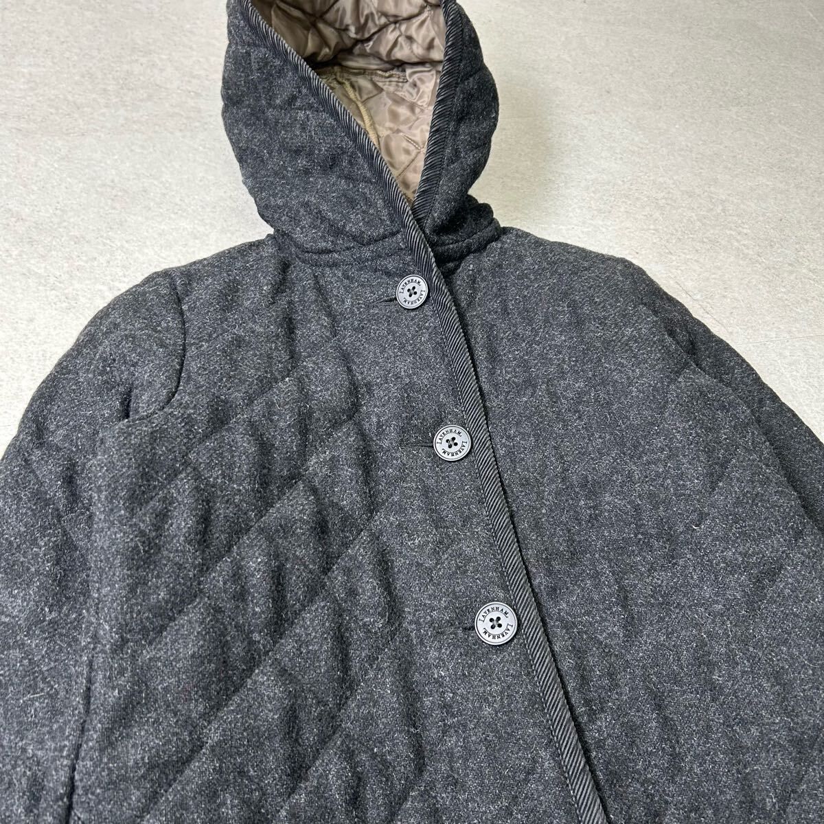 j LAVENHAM ラベンハム キルティングコート フード付ロング