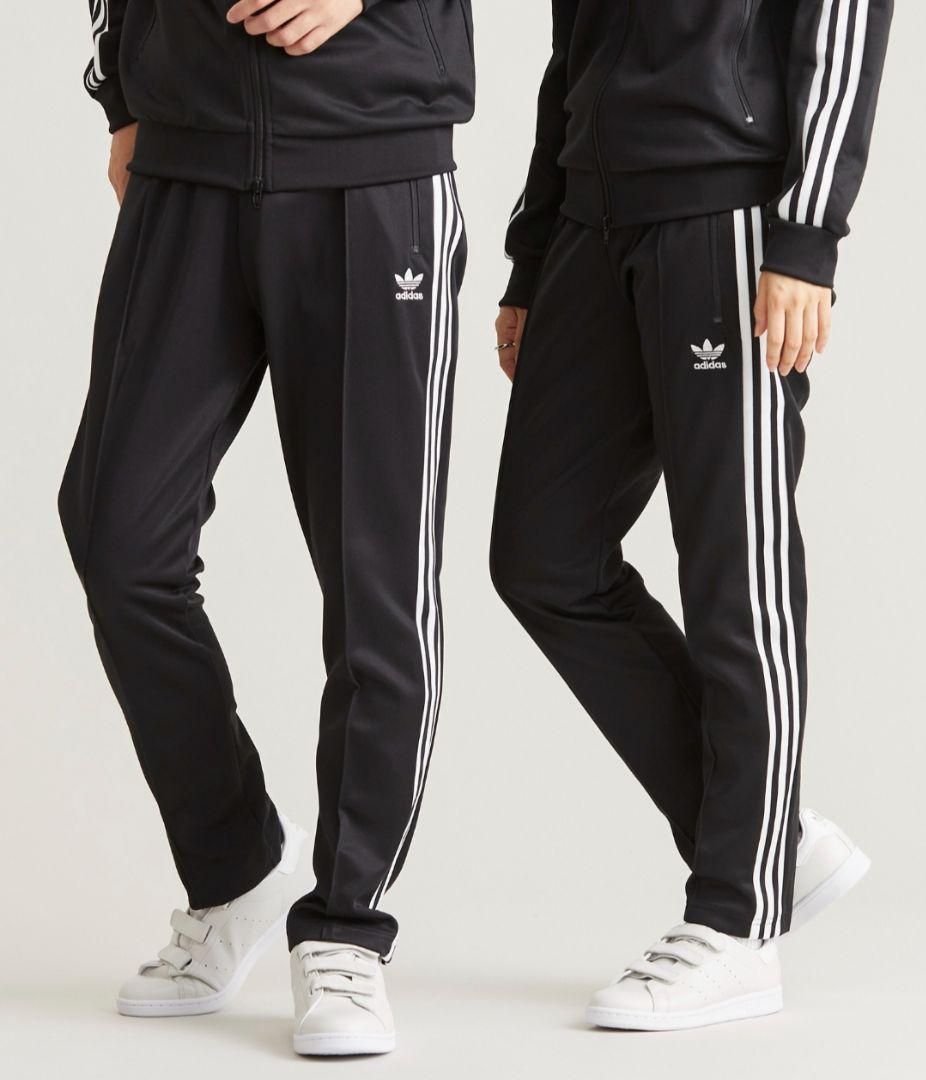 adidas 黒 ベッケンバウアー トラックパンツ ジャージ 男性XS ウェア ...