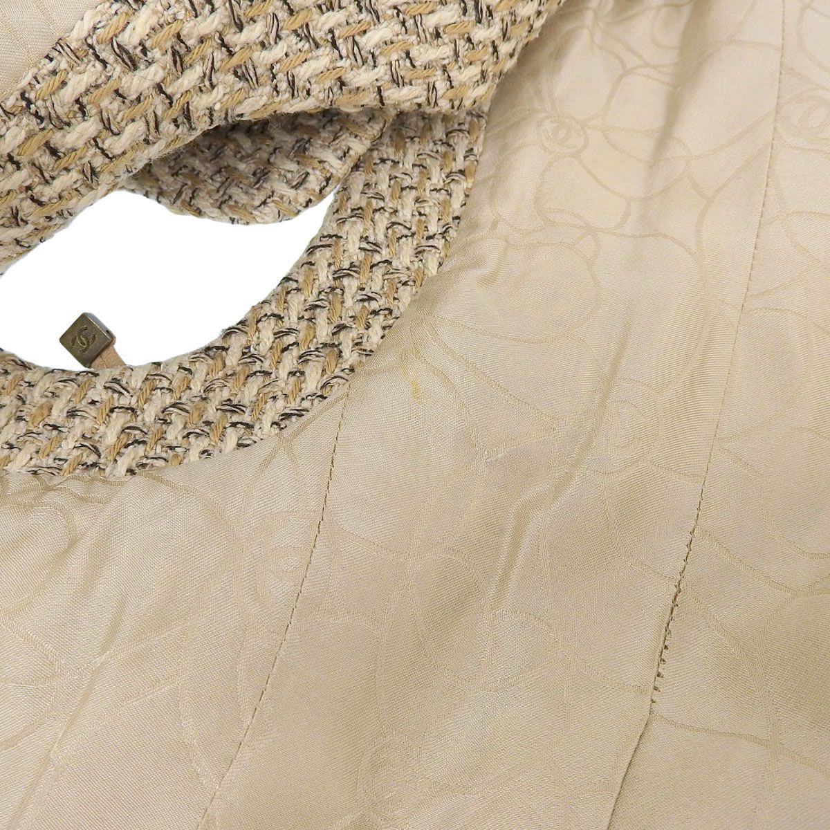 4039) シャネル CHANEL ベスト ジレ ジャケット シルク ウール