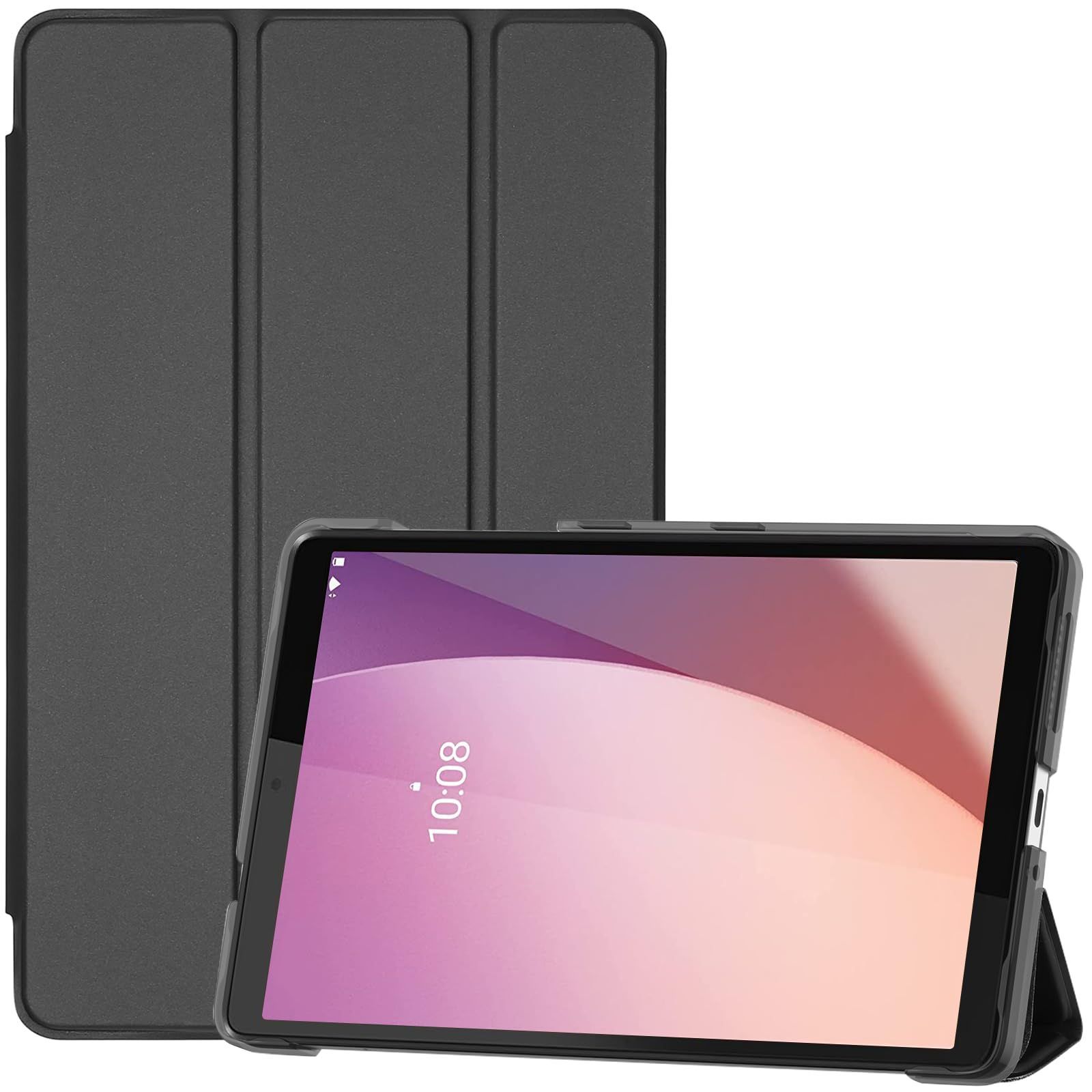 Gen Gen 4th 223発売ZABU172JPNEC 4th M8 M8 Tab Tab LAVIE LAVIE Tab 対応機種：Lenovo 半透明バックカバー スタンドカバー Tab オートスリープウェイク対応 三つ折り 軽量 保護ケース 8インチ