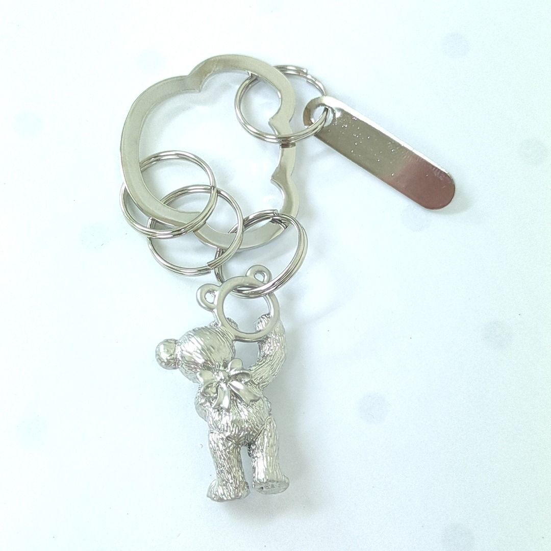 ミキモト MIKIMOTO キーホルダー キーリング チャーム ロゴ ベア