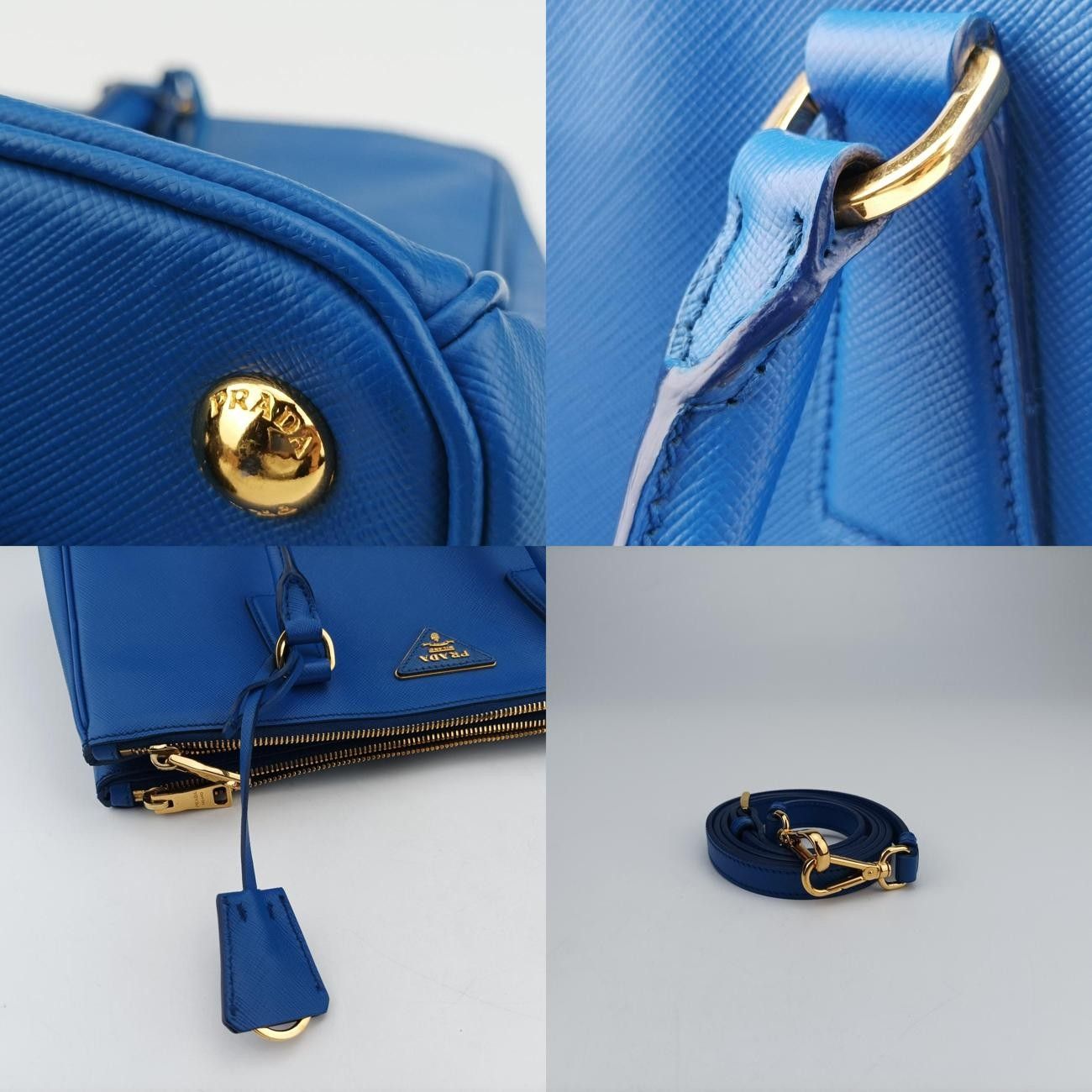 プラダPradaガレリアブルーサフィアーノレザーBN2274103