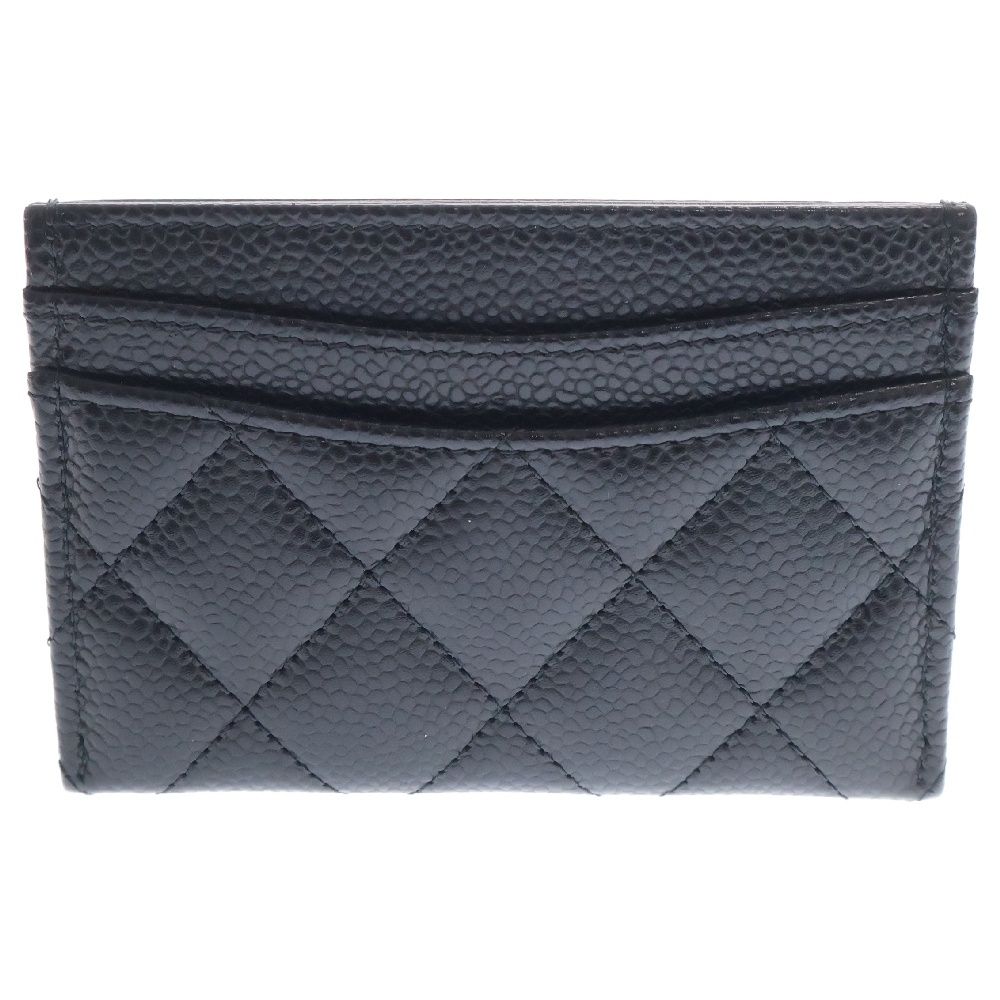 新作CHANEL★ブラックキャビア入手困難クラシックカード 直営1点 CHANEL】希少オールブラック！クラシック ジップカードケース