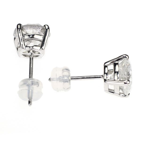 新品 Pt900 ダイヤモンド ピアス 2.129ct I/J I2 G/Fair PT 2.129 I⁄J 