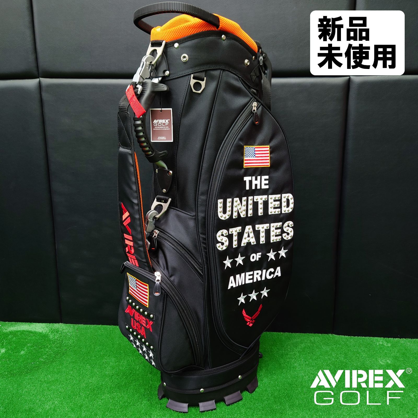 【美品】AVIREX キャディバッグ AVIREX セール30%OFF アヴィレックスゴルフ キャディバッグ GOLF