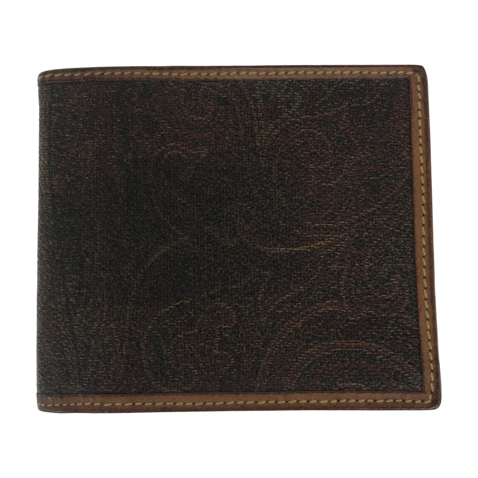ETRO エトロ ペイズリー柄二つ折り財布/ブラウン - メルカリ