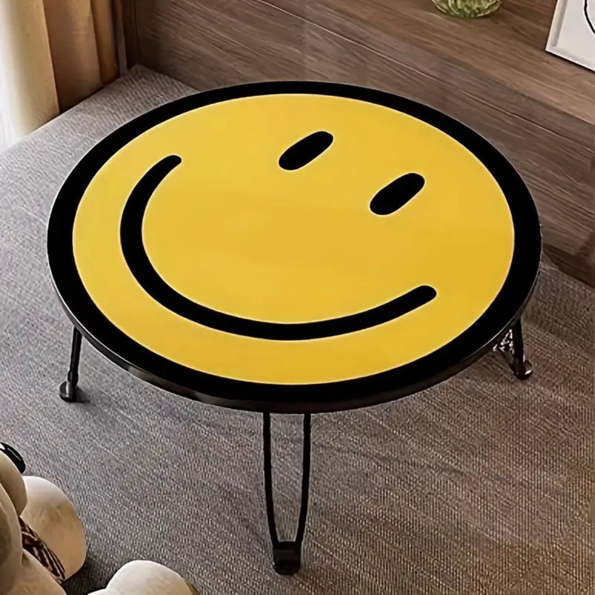 MAX90％オフ！ ナイトテーブル ローテーブル テーブル 丸いテーブル 黄色 円形折りたたみデスク 省スペース 携帯用ミニテーブル コンパクトデザイン 簡単組み立て ホーム オフィス ベッドルーム リビングルーム キッズルーム キッズ 子供部屋 子供 かわいい ユニーク 個性的