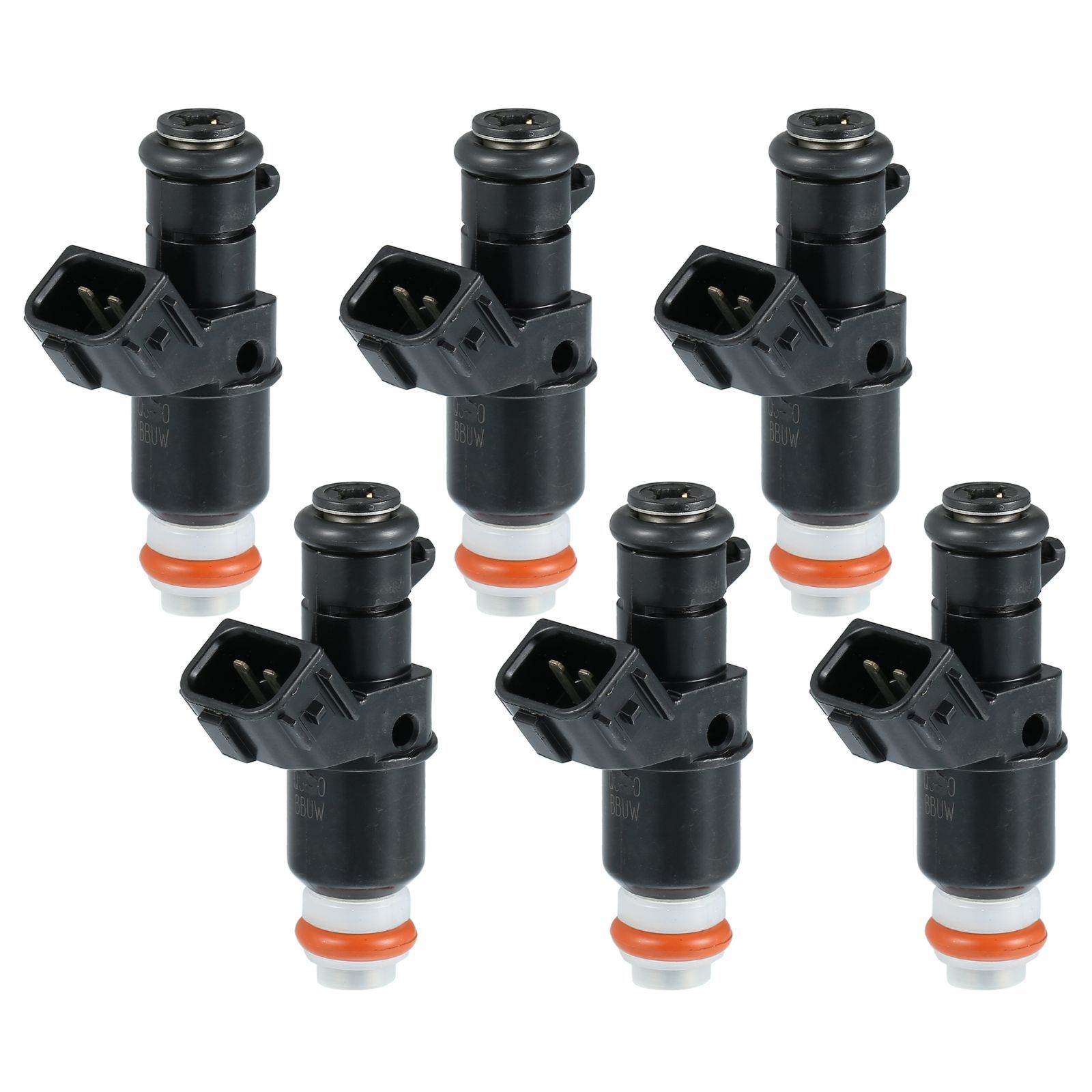 uxcell 16450-RCA-A01 燃料噴射装置 フューエルインジェクター 燃料噴射ノズル Hon daに対応 Accordに対応 2003-2007に対応 3.0L Acuraに対応 MDX 2003-2006に対応 3.5L ブラック 6個入り