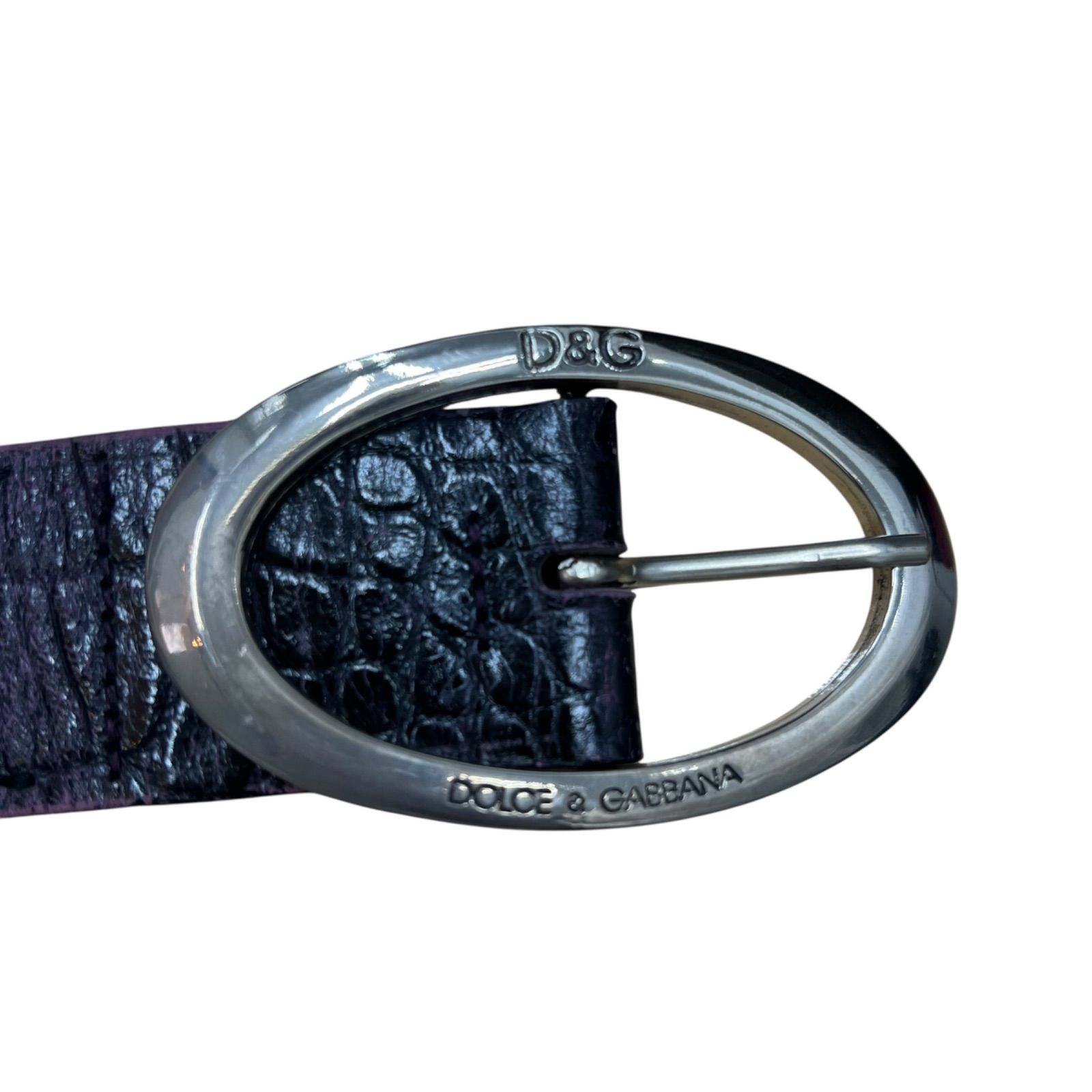 DOLCE&GABBANA ドルチェアンドガッパーナ クロコ 型押し ベルト 【公式