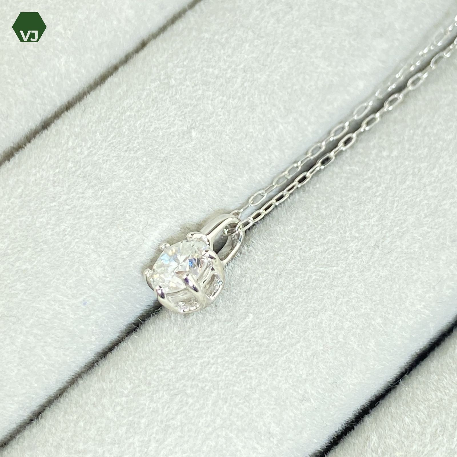 24-49】一粒ダイヤモンド ネックレス D0.39ct【中古】【PT850】【40 