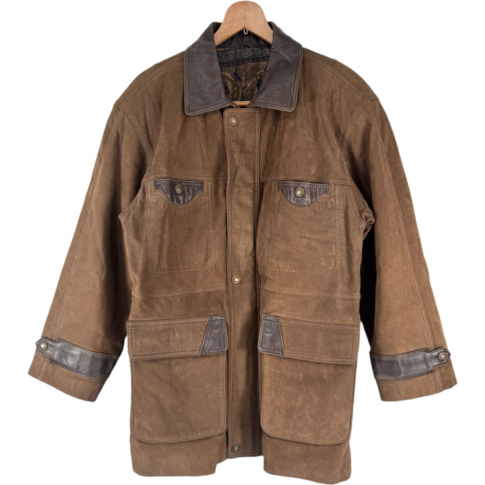 ヴィンテージ AMERICANINOレザージャケットレア アメカジ 古着 70年代 クラフトレザージャケット アメカジ ヴィンテージ ブラウン