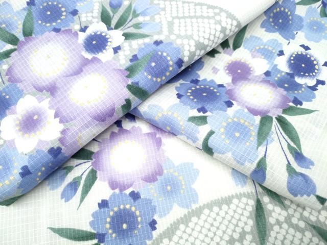 平和屋着物∴夏物 浴衣 綿紅梅 枝垂れ花文 綿 CAAW1122ng