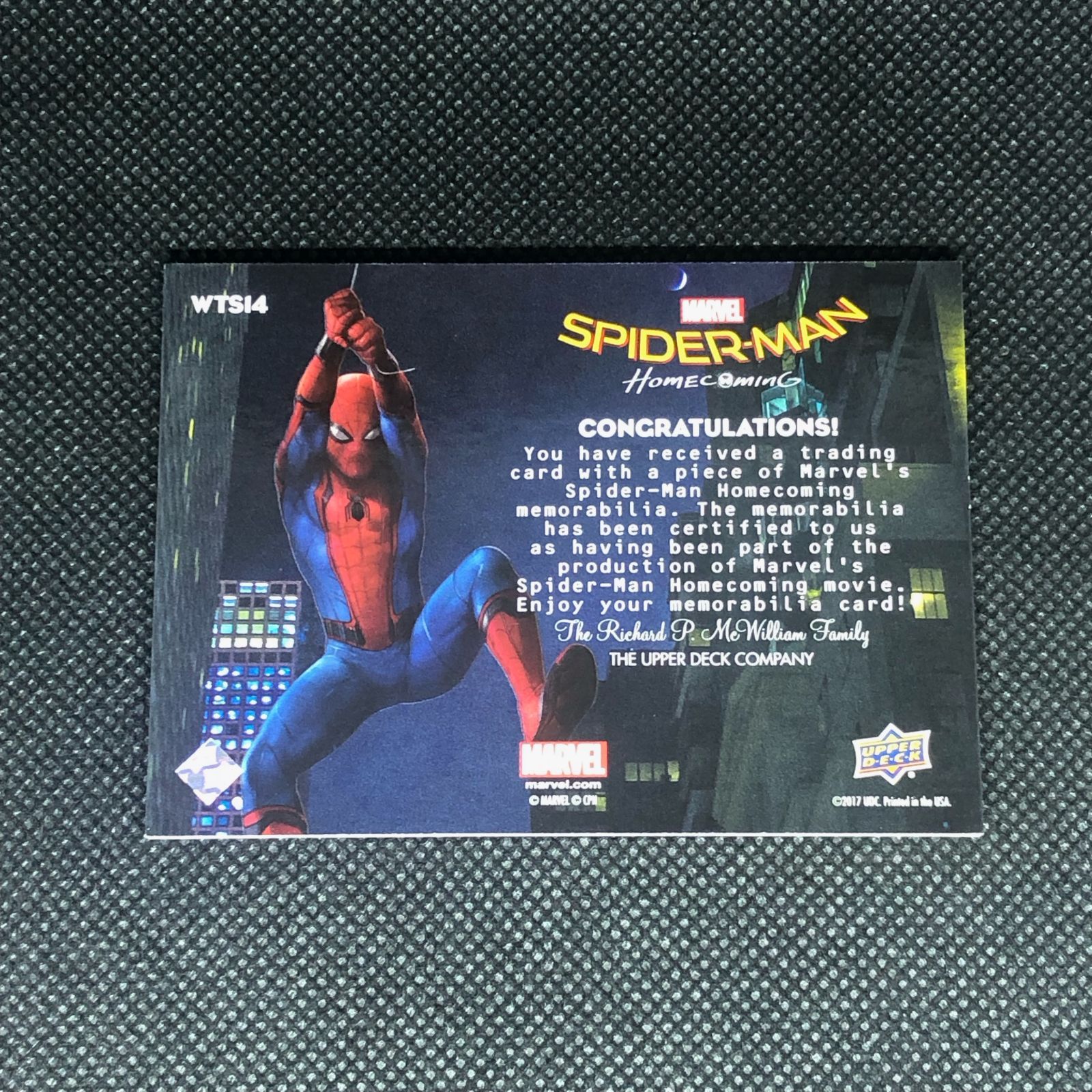 マック・ガーガン スパイダーマン ホームカミング 衣装カード