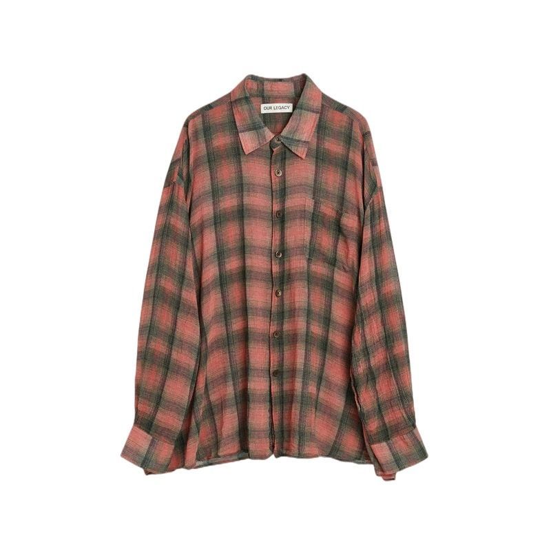 OUR LEGACY アワーレガシー 23SS BRROWED SHIRT BIG LUMBERCHECK PRINT 長袖チェックシャツ  M2232BLC タグ付き - メルカリ