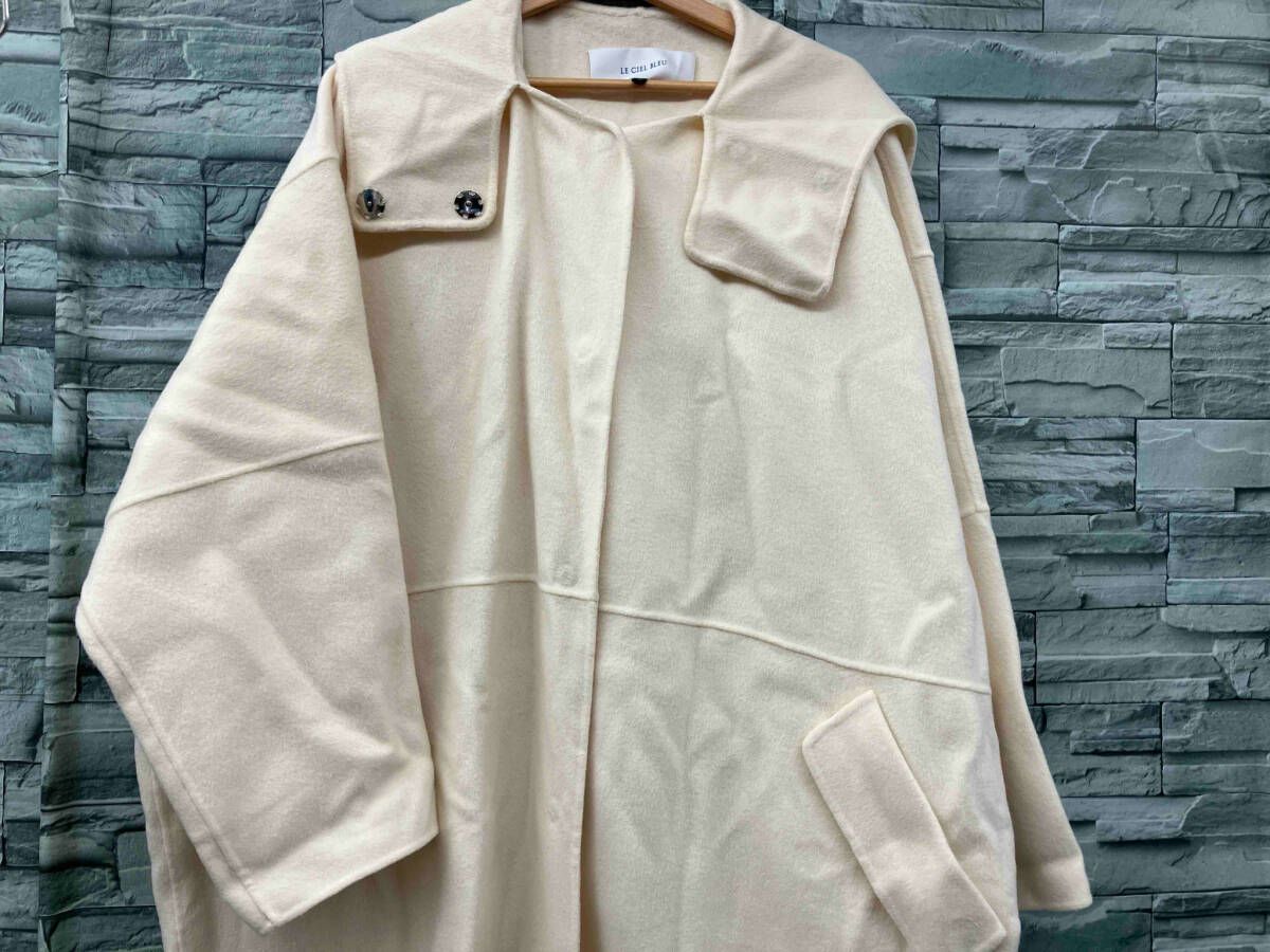 LE CIEL BLEU ルシェルブルー Hooded Over Coat その他コート ホワイト サイズ36